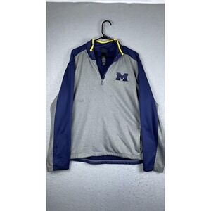Michigan Wolverines Sweatshirt Mens XL Blue NCAA Football Gen2 1/4 Zip Pullover‎